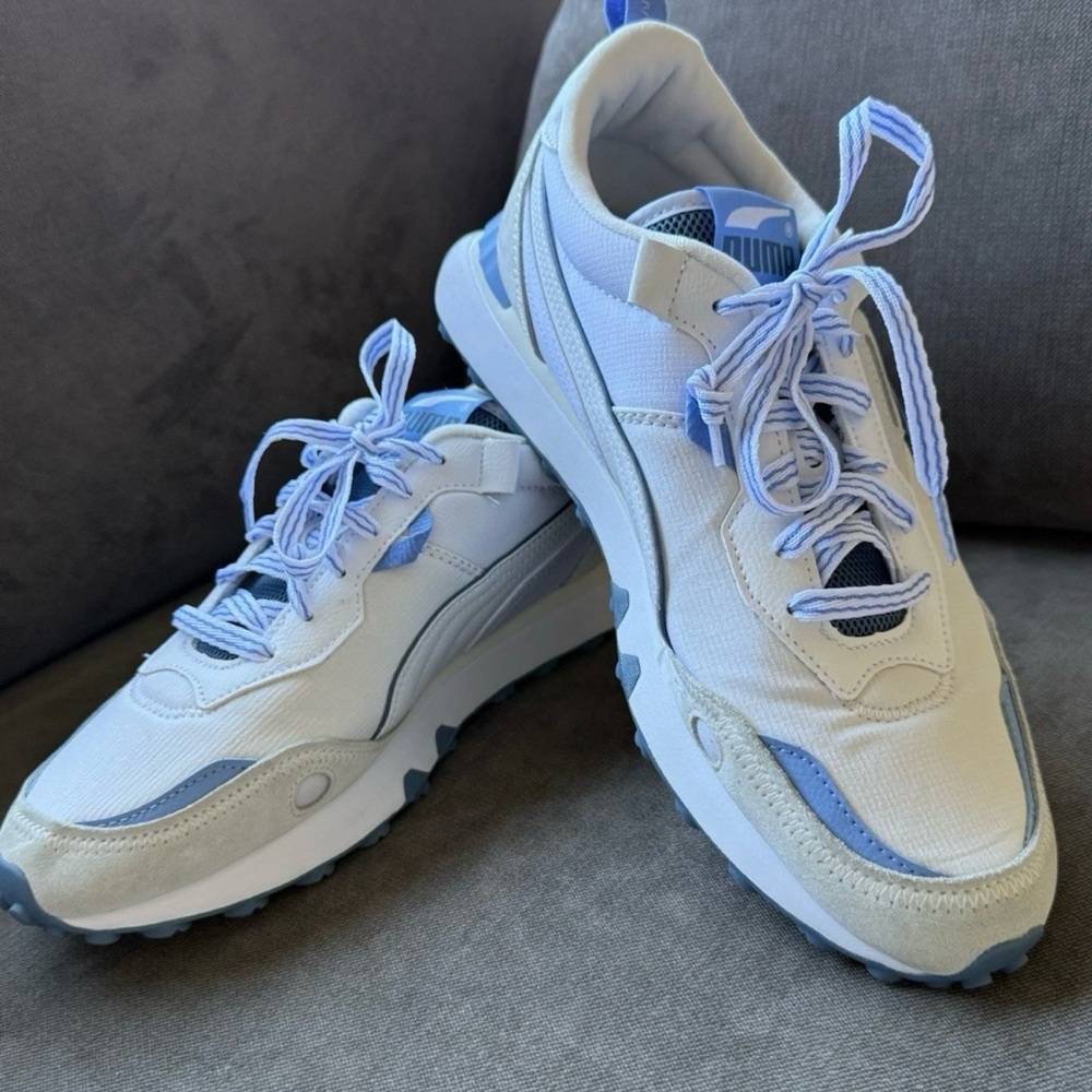 PUMA R78 Voyage Men’s Sneakers White Blue Size 10